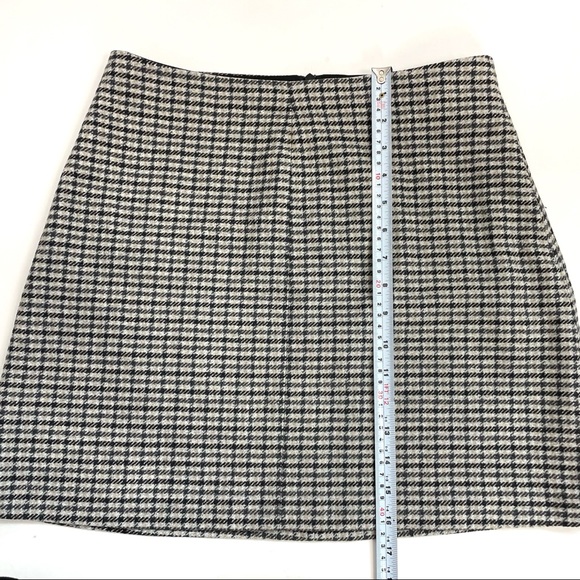 Aritzia Wilfred Wool Cashmere Blend Houndstooth Mini Skirt Sz 8 - Picture 14 of 14